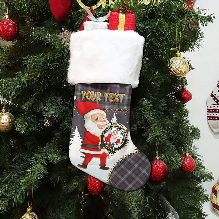 Lamont Weathered Clan Badge Tartan Christmas Stocking Holiday Blessings Merry Christmas Joy