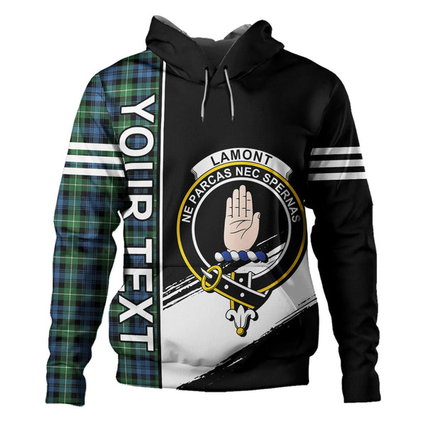 Lamont (MacLamont) Ancient Clan Badge Tartan Hoodie Quarter Style Personalized