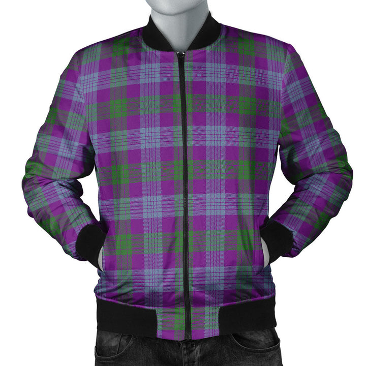 Lang (Laing) Ancient Clan Badge Tartan Bomber Jacket