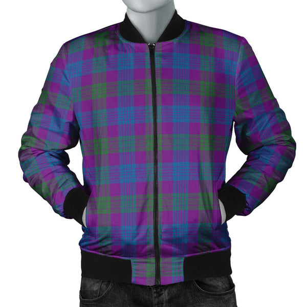 Lang (Laing) Modern Clan Badge Tartan Bomber Jacket