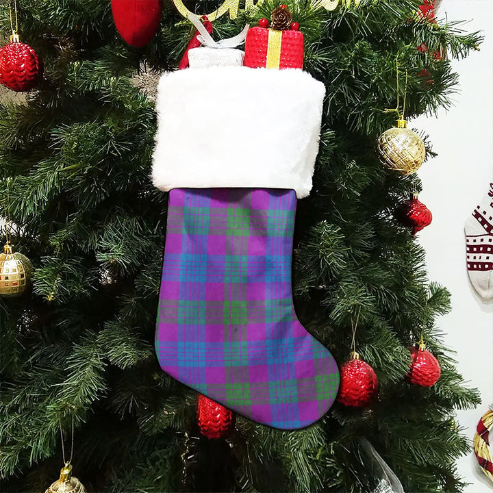 Lang (Laing) Modern Clan Badge Tartan Christmas Stocking