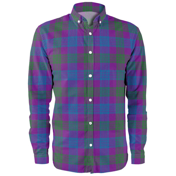 Lang (Laing) Modern Clan Badge Tartan Long Sleeve Shirt