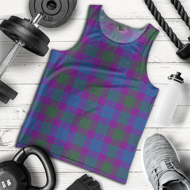 Lang (Laing) Modern Clan Badge Tartan Men Tank Top