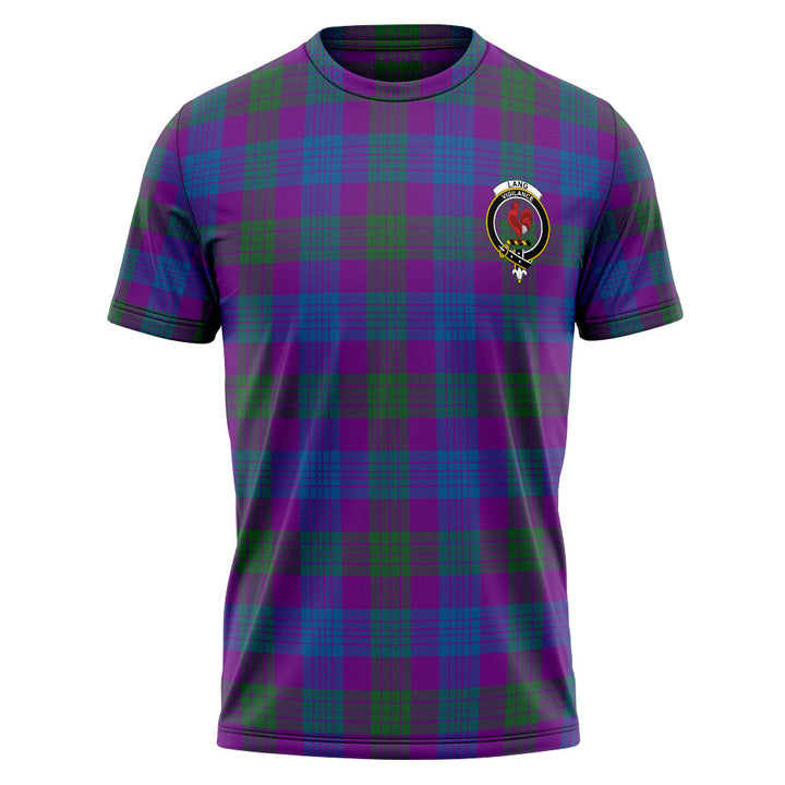 Lang (Laing) Modern Clan Badge Tartan T-Shirt