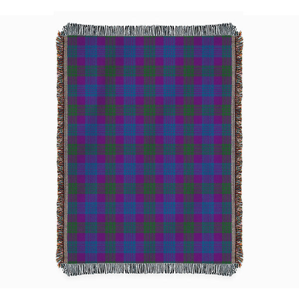 Lang (Laing) Modern Clan Badge Tartan Woven Blanket