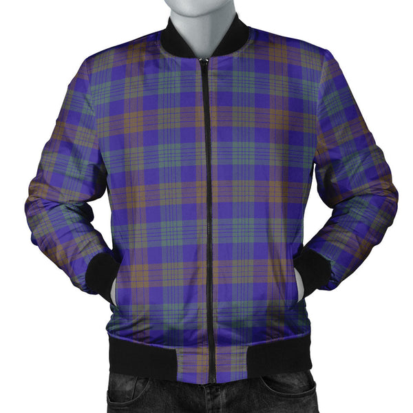 Lang (Laing) Weathered Clan Badge Tartan Bomber Jacket