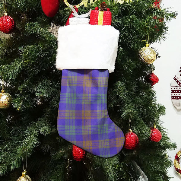 Lang (Laing) Weathered Clan Badge Tartan Christmas Stocking