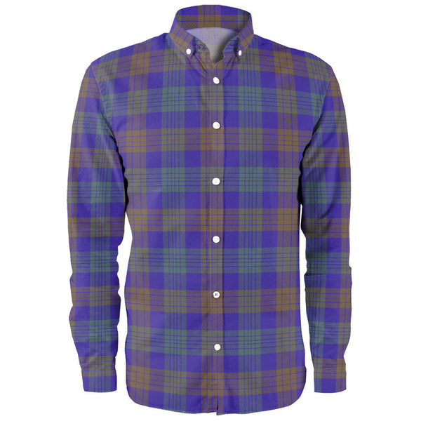 Lang (Laing) Weathered Clan Badge Tartan Long Sleeve Shirt