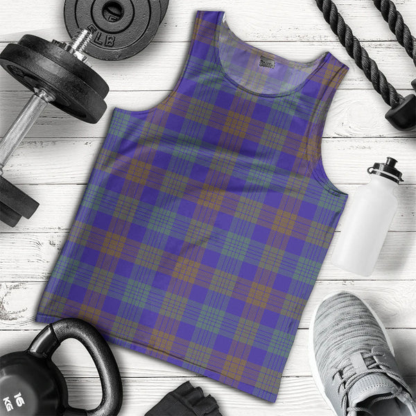Lang (Laing) Weathered Clan Badge Tartan Men Tank Top
