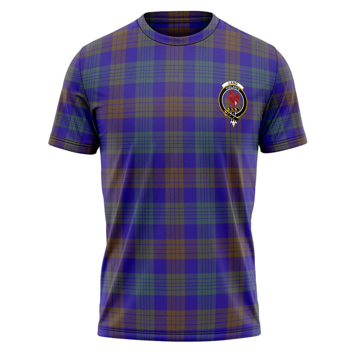 Lang (Laing) Weathered Clan Badge Tartan T-Shirt