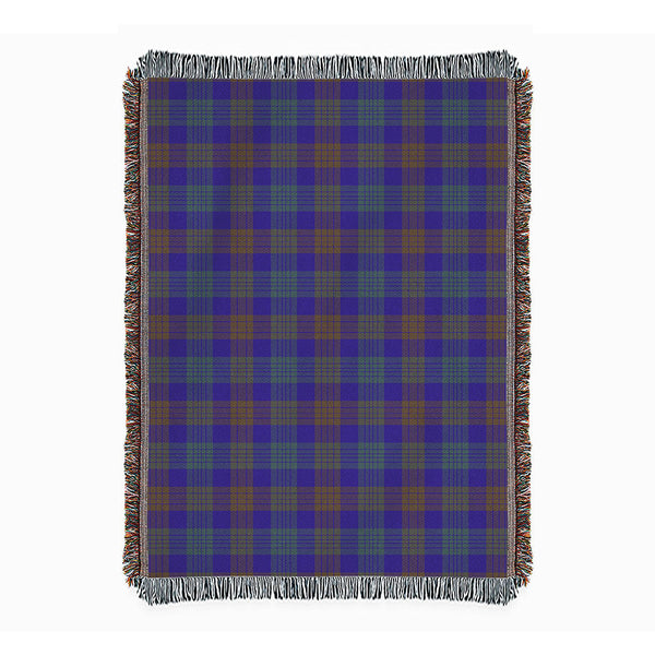 Lang (Laing) Weathered Clan Badge Tartan Woven Blanket