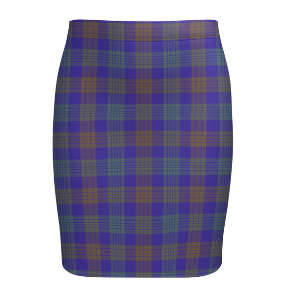 Lang (Laing) Weathered Tartan Fitted Skirt