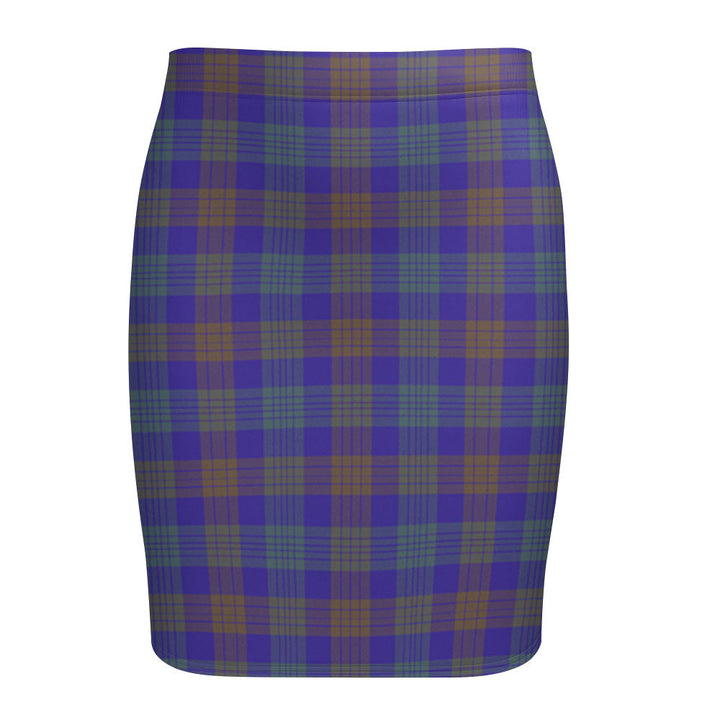 Lang (Laing) Weathered Tartan Fitted Skirt