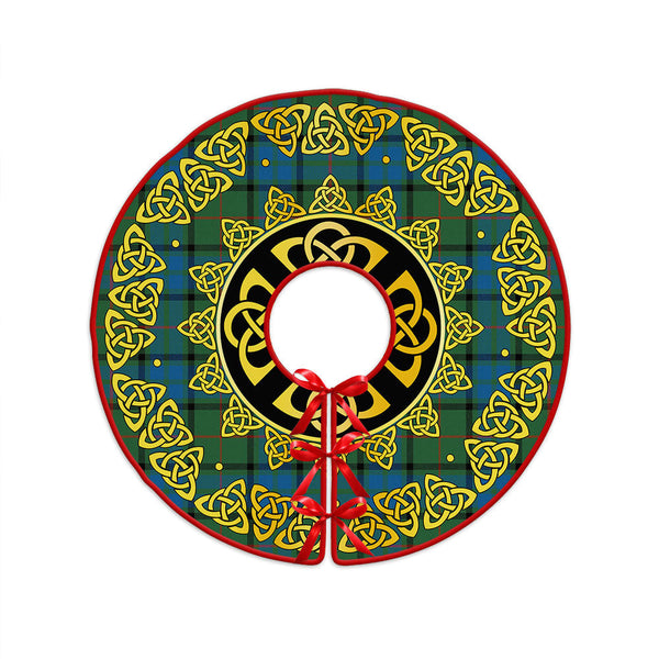 Lauder Ancient Clan Badge Tartan Christmas Tree Skirt Golden Celtic Heritage
