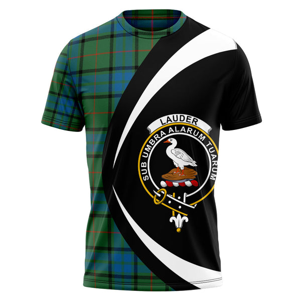 Lauder Ancient Clan Badge Tartan T-Shirt Circle Style Personalized