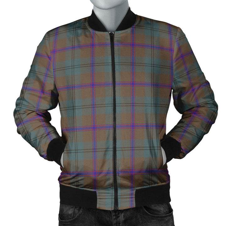 Laurie Weathered Clan Badge Tartan Bomber Jacket