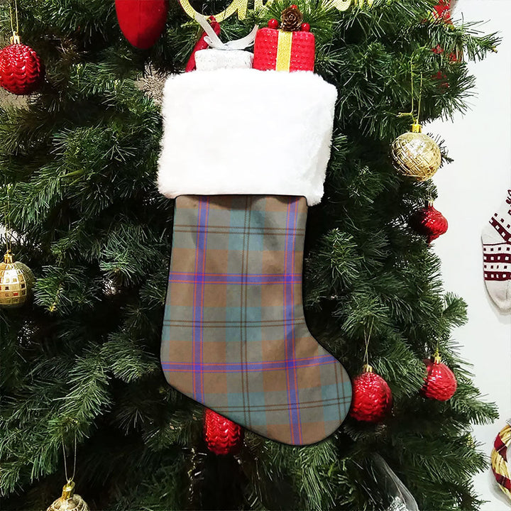 Laurie Weathered Clan Badge Tartan Christmas Stocking