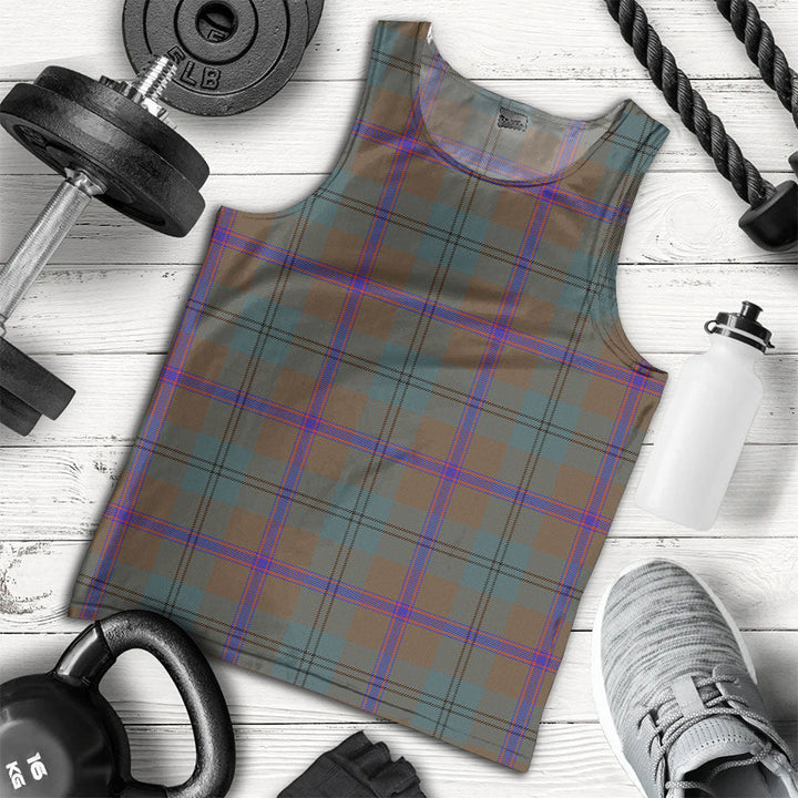 Laurie Weathered Clan Badge Tartan Men Tank Top