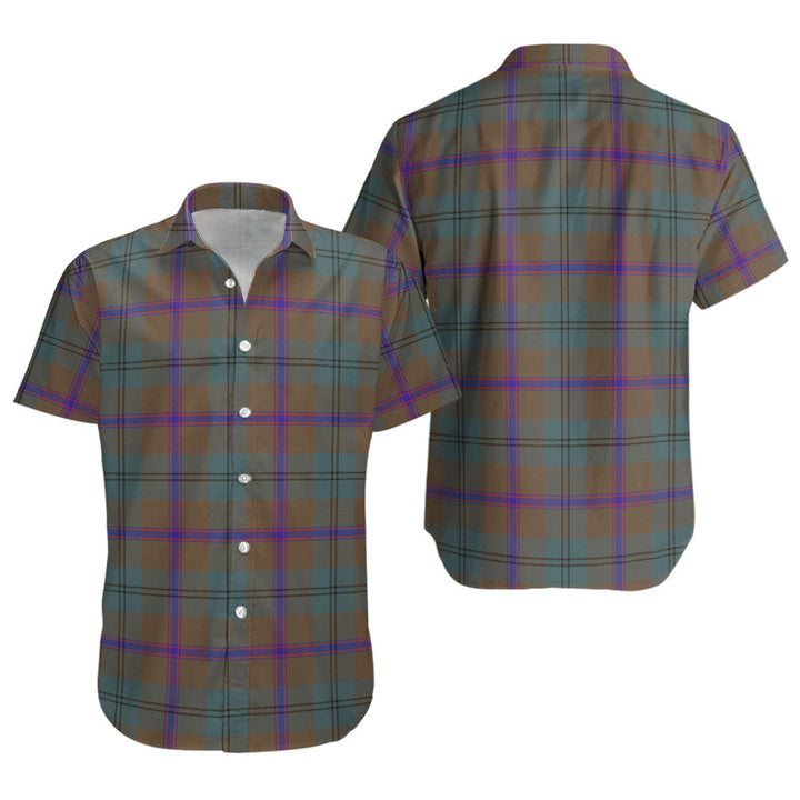 Laurie Weathered Clan Badge Tartan Short Sleeve Shirt