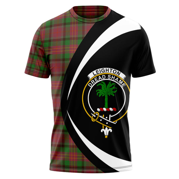 Leighton Ancient Clan Badge Tartan T-Shirt Circle Style Personalized