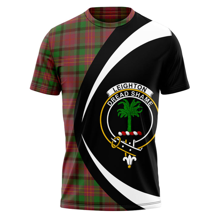 Leighton Ancient Clan Badge Tartan T-Shirt Circle Style Personalized