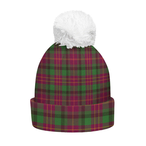 Leighton Modern Clan Badge Tartan Bobble Beanie Hat