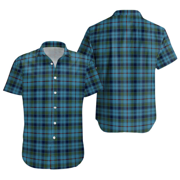Leith District Modern Clan Badge Tartan Short Sleeve Shirt