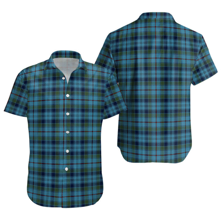Leith District Modern Clan Badge Tartan Short Sleeve Shirt