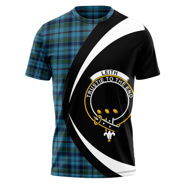 Leith District Modern Clan Badge Tartan T-Shirt Circle Style Personalized
