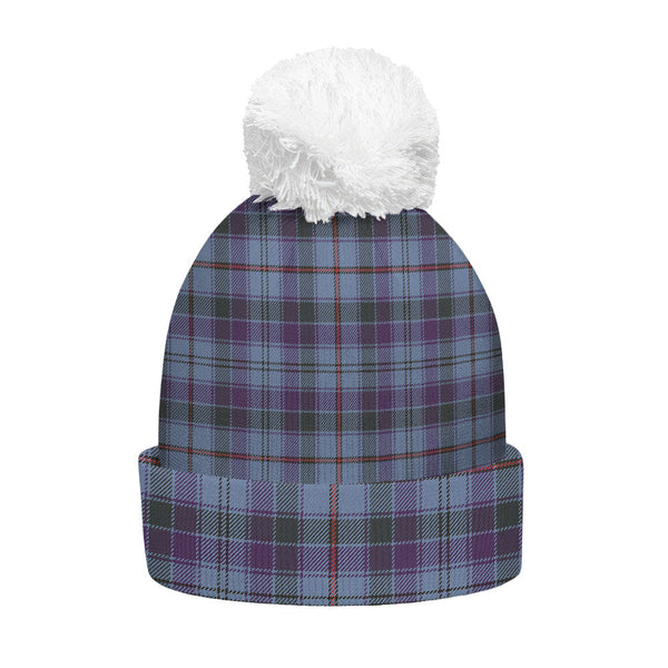 Leith District Weathered Clan Badge Tartan Bobble Beanie Hat