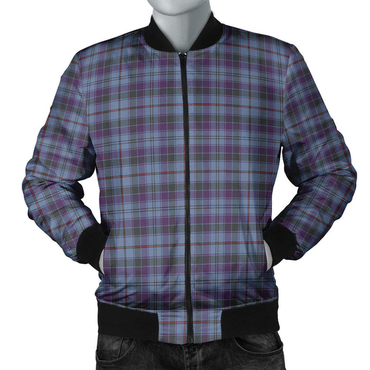 Leith District Weathered Clan Badge Tartan Bomber Jacket