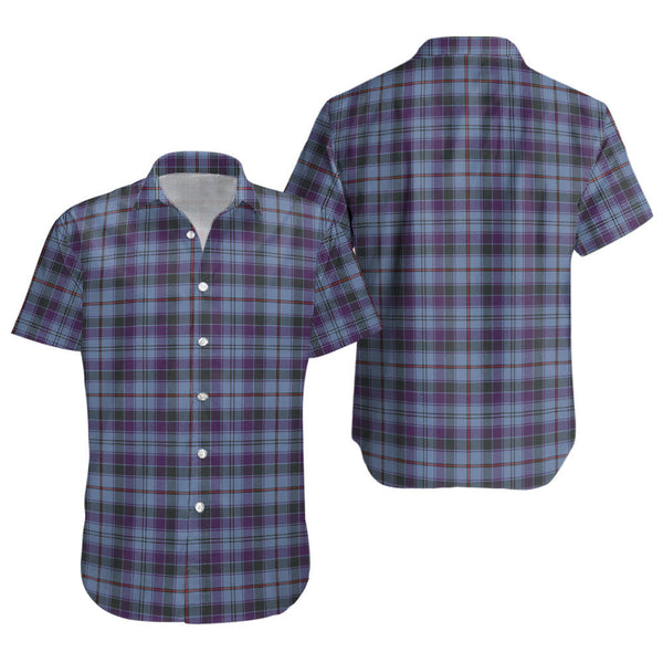 Leith District Weathered Clan Badge Tartan Short Sleeve Shirt