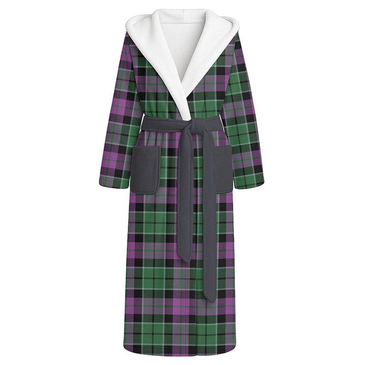 Lennie Ancient Clan Badge Tartan Flannel Hooded Bathrobe