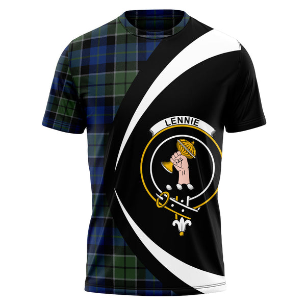 Lennie Modern Clan Badge Tartan T-Shirt Circle Style Personalized