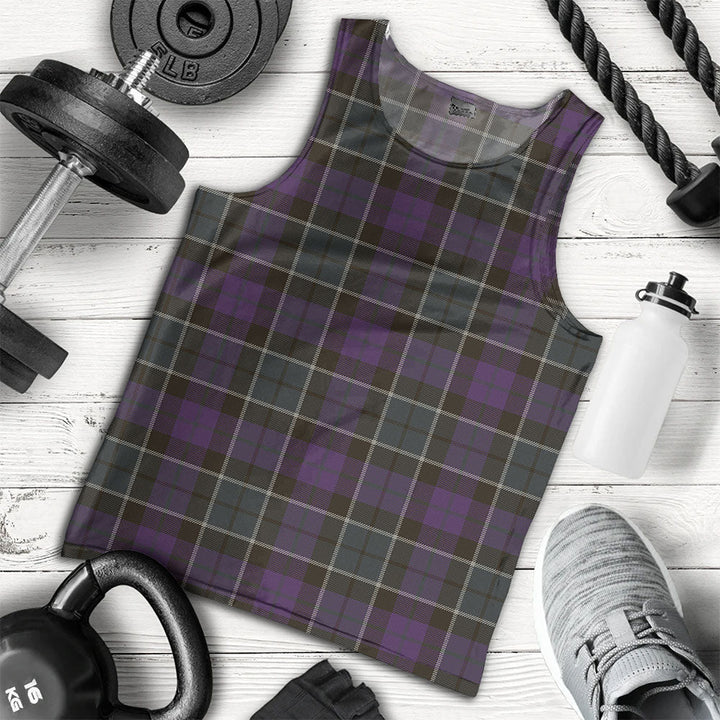Lennie Weathered Clan Badge Tartan Men Tank Top