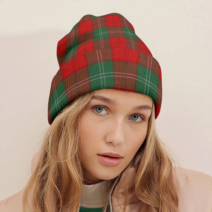 Lennox Modern Clan Badge Tartan Knitted Beanie