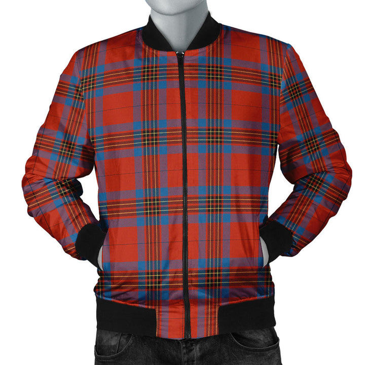 Leslie Ancient Clan Badge Tartan Bomber Jacket