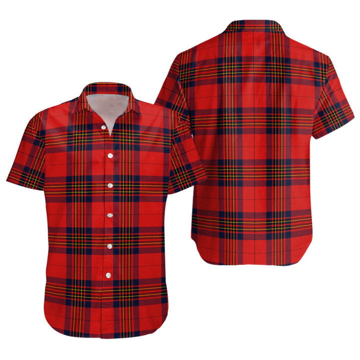 Leslie Modern Clan Badge Tartan Short Sleeve Shirt