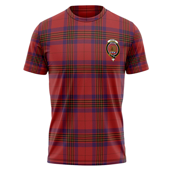 Leslie Weathered Clan Badge Tartan T-Shirt