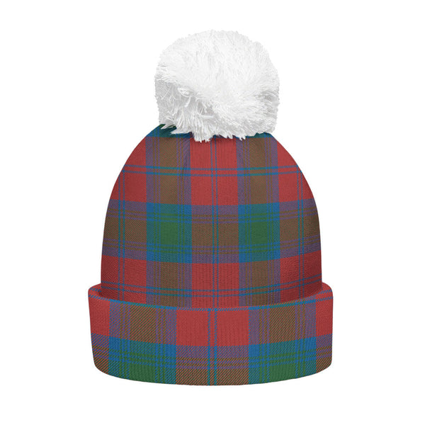 Lindsay Ancient Clan Badge Tartan Bobble Beanie Hat