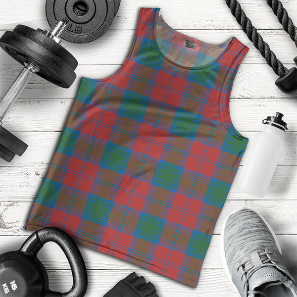 Lindsay Ancient Clan Badge Tartan Men Tank Top