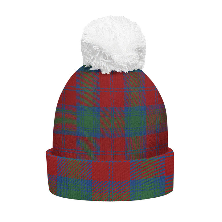 Lindsay Modern Clan Badge Tartan Bobble Beanie Hat
