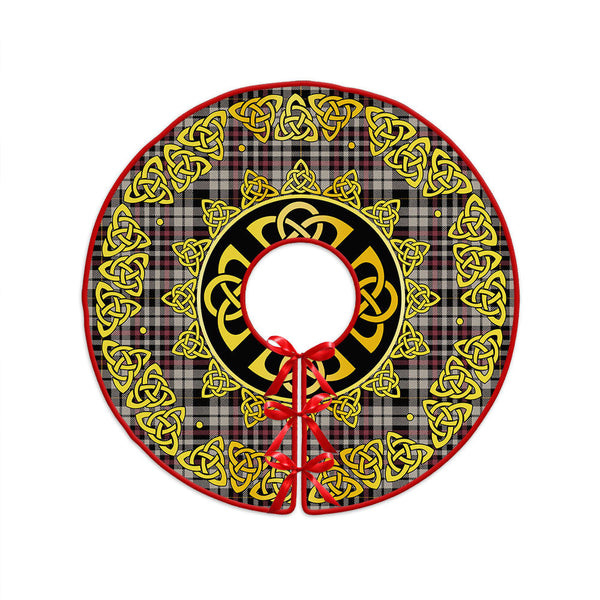 Little Arisaid Ancient Clan Badge Tartan Christmas Tree Skirt Golden Celtic Heritage