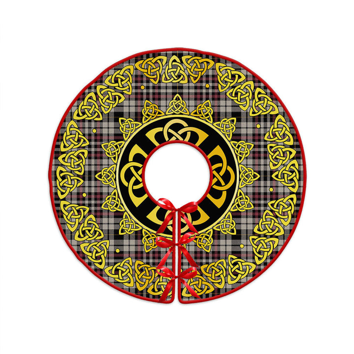 Little Arisaid Ancient Clan Badge Tartan Christmas Tree Skirt Golden Celtic Heritage