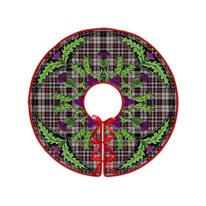 Little Arisaid Ancient Clan Badge Tartan Christmas Tree Skirt Scottish Thistle Design