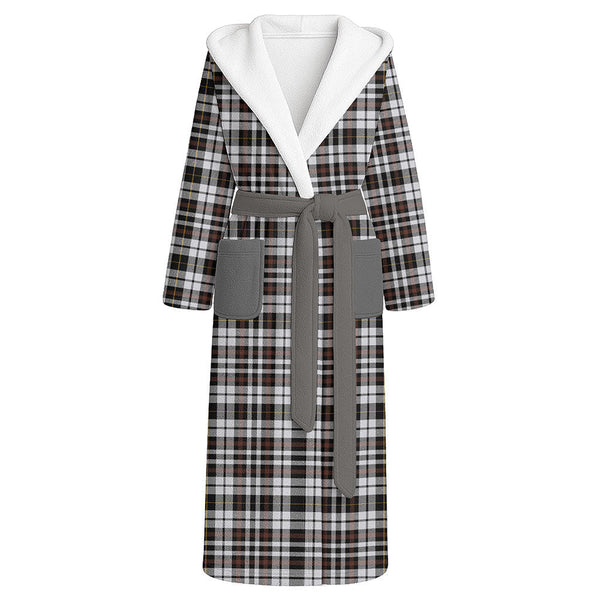 Little Arisaid Modern Clan Badge Tartan Flannel Hooded Bathrobe