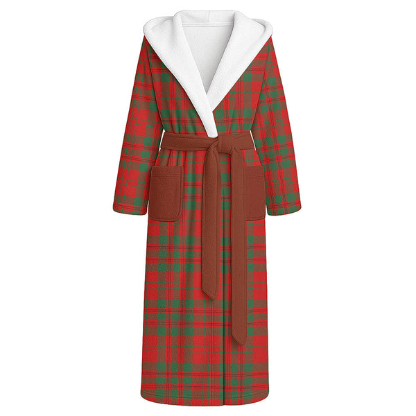 Livingstone Modern Clan Badge Tartan Flannel Hooded Bathrobe