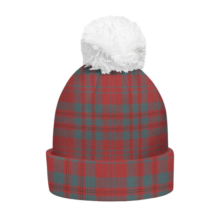 Livingstone Weathered Clan Badge Tartan Bobble Beanie Hat