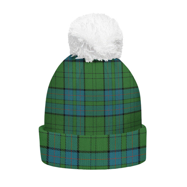 Lockhart Ancient Clan Badge Tartan Bobble Beanie Hat
