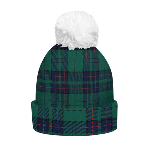 Lockhart Modern Clan Badge Tartan Bobble Beanie Hat
